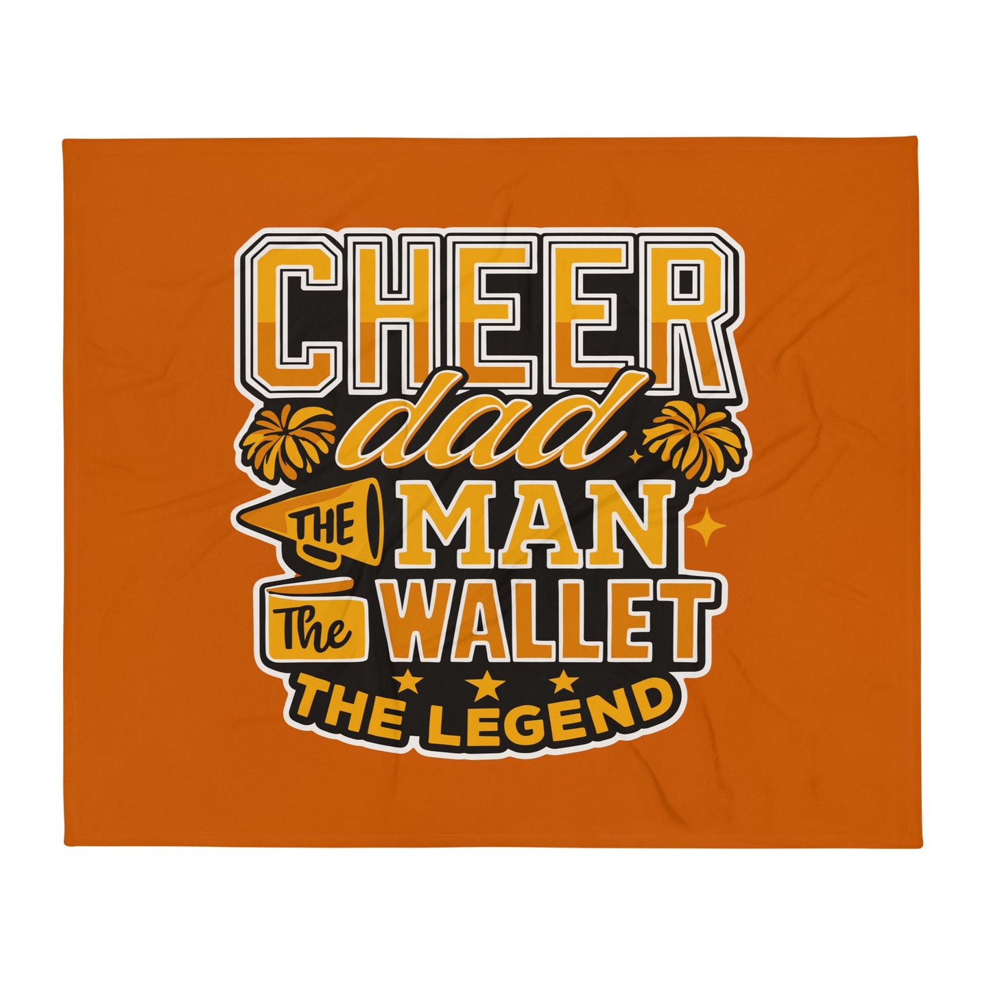 Throw Blanket | Sunset Surge All-Star Cheerleading | Cheer Dad Legend Logo