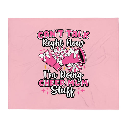 Throw Blanket | Sunset Surge All-Star Cheerleading | Modern Script Logo