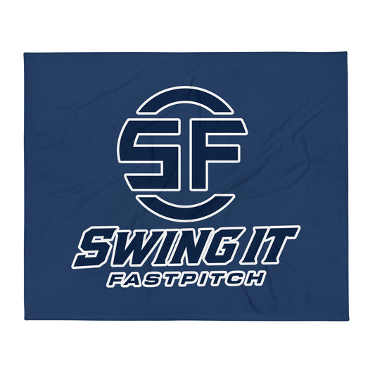 Throw Blanket | Swing It Fastpitch | Crest Logo