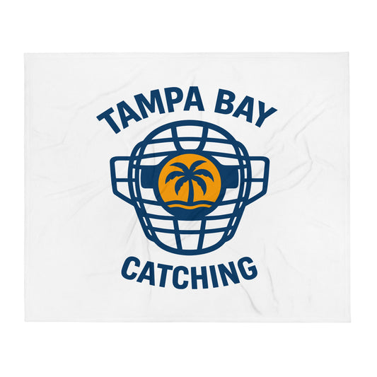 Throw Blanket | Tampa Bay Catching | Vanguard Logo