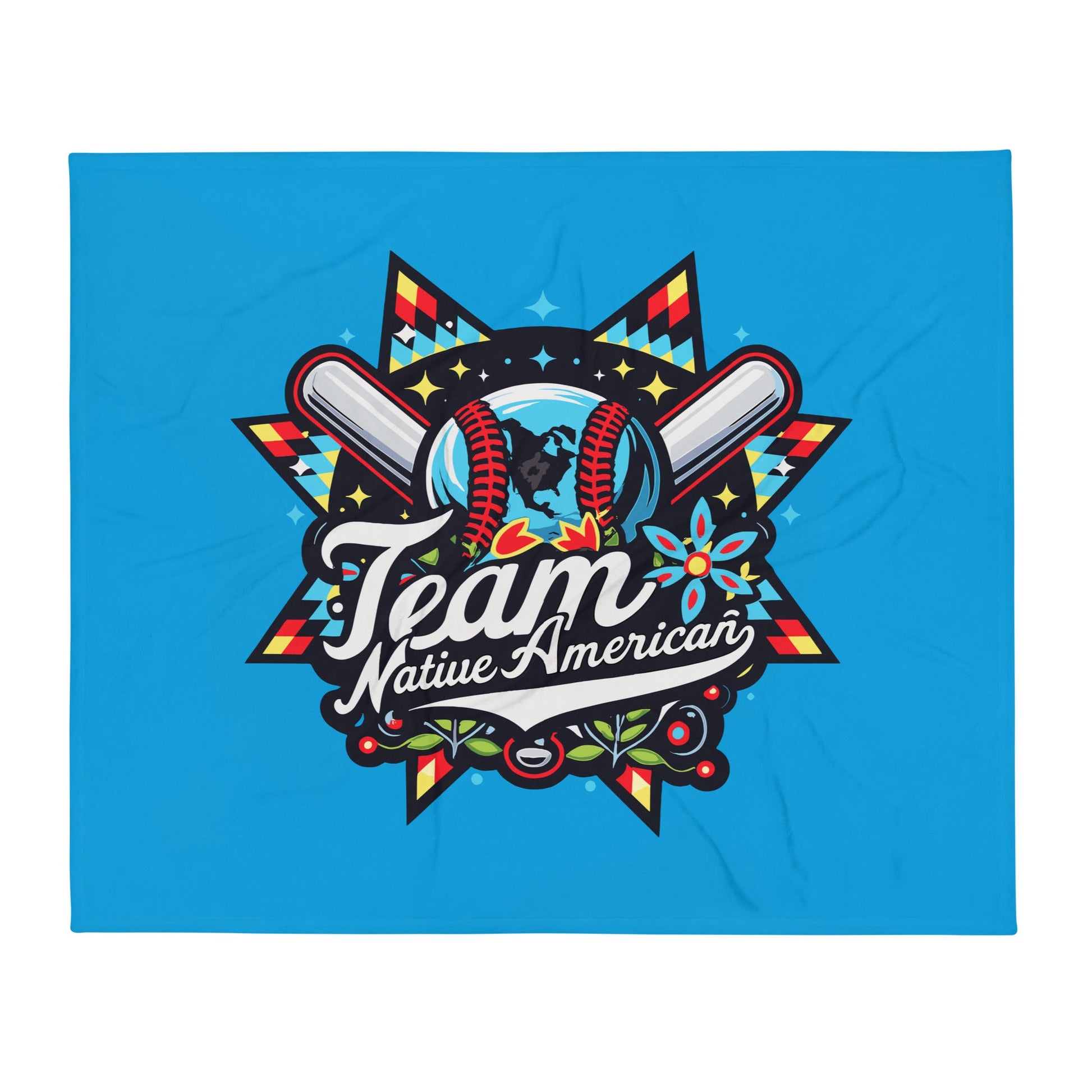Throw Blanket | Team Native American | Tribal Emblem Logo