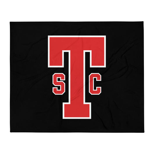 Throw Blanket | Texoma Softball Club | Block T Logo