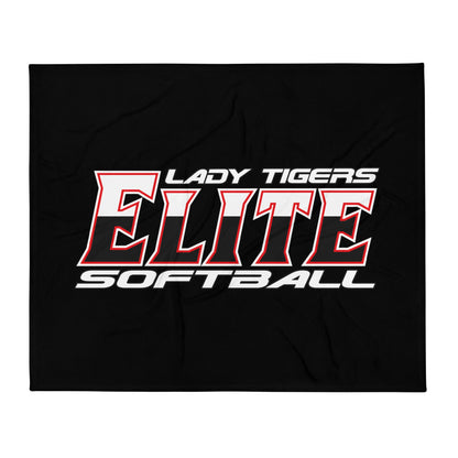 Throw Blanket | Tigers Elite Softball | Modern Script Logo