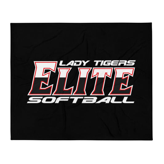 Throw Blanket | Tigers Elite Softball | Modern Script Logo