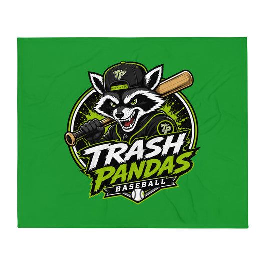 Throw Blanket | Trash Pandas Baseball Organization | Mascot Logo
