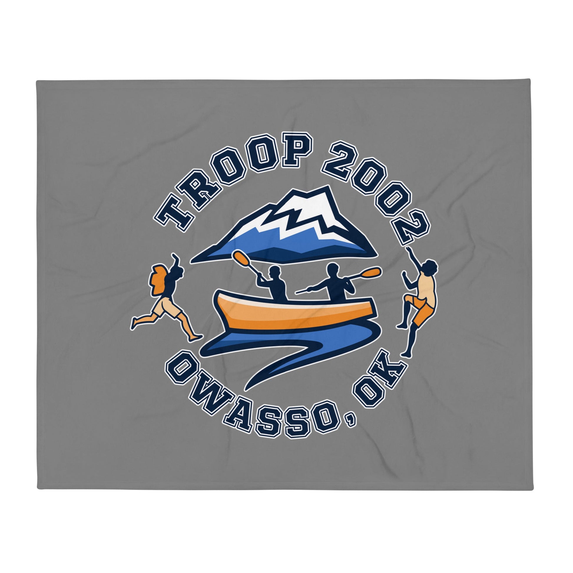 Throw Blanket | Troop 2002 | Trailblazer Crest Logo