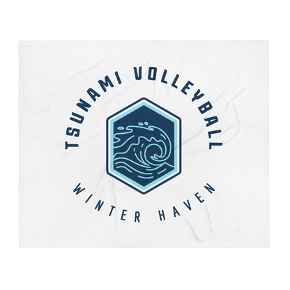 Throw Blanket | Tsunami Volleyball Club | Crest Logo