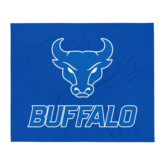 Throw Blanket | UB Womens Club Basketball | Vanguard Buffalo Crest Logo