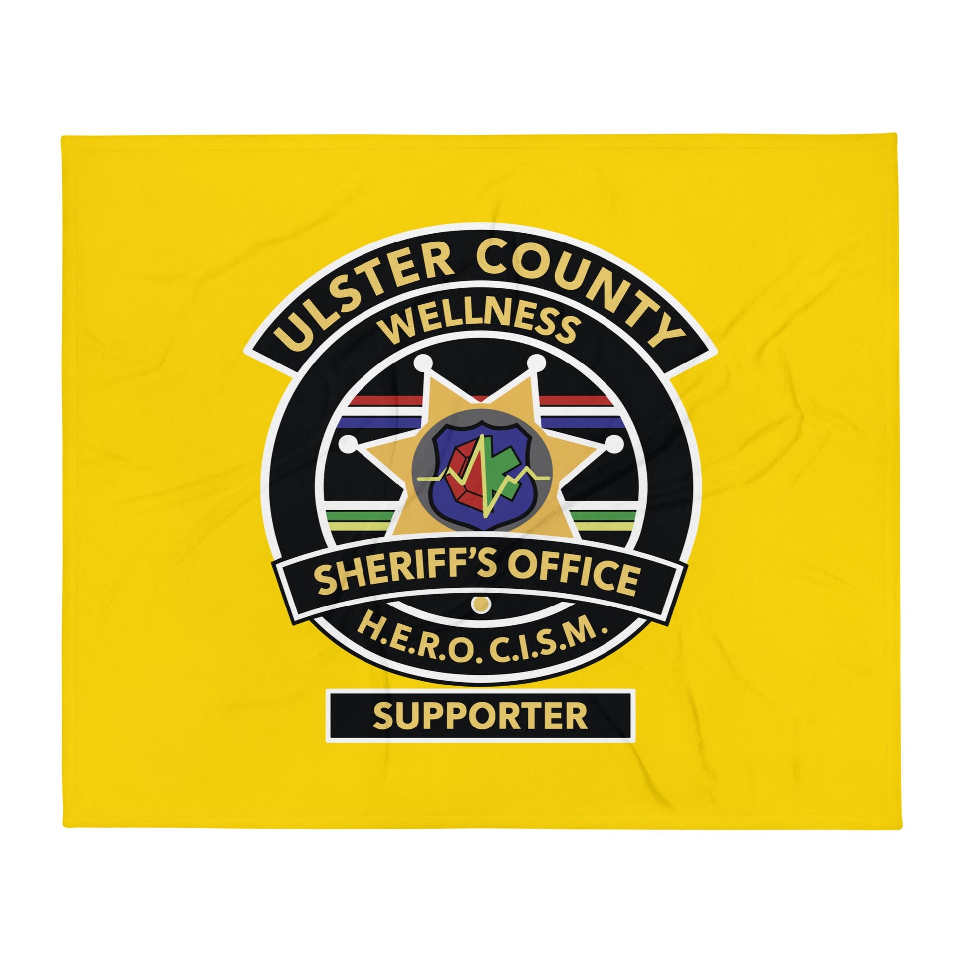 Throw Blanket | Ulster County Sheriff's Office Wellness Division | Badge Logo