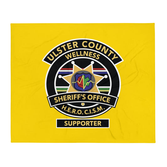 Throw Blanket | Ulster County Sheriff's Office Wellness Division | Badge Logo