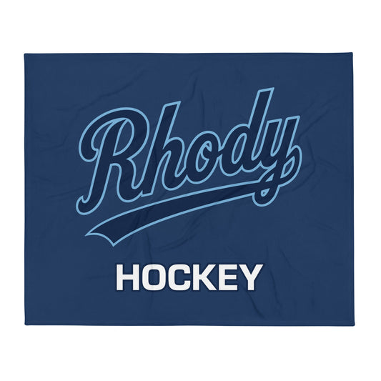 Throw Blanket | URI Men’s Hockey | Athletics Logo