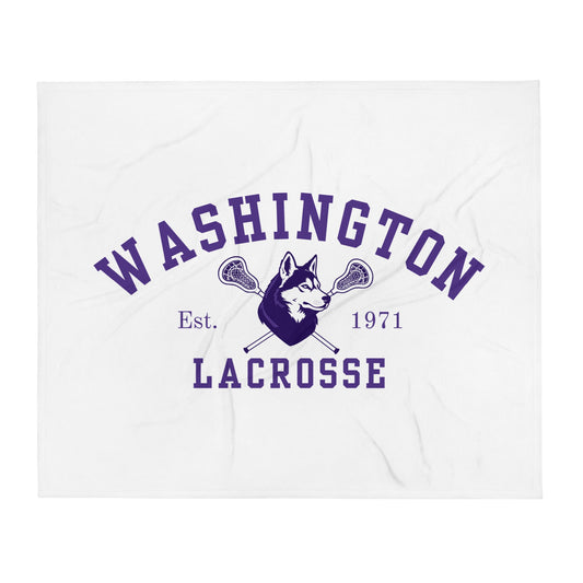 Throw Blanket | UW Women's Club Lacrosse | Washington Lacrosse Logo