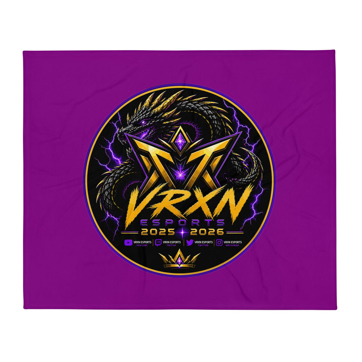 Throw Blanket | VŘXŃESPORT | Titan Crest Logo