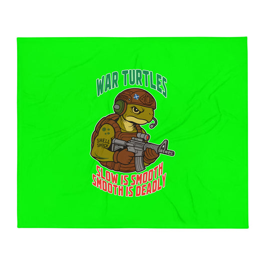 Throw Blanket | War Turtles | Mascot Logo