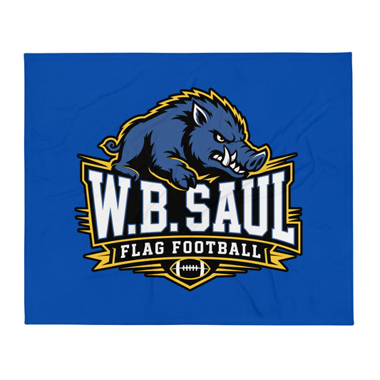 Throw Blanket | W.B.Saul Razorbacks | Crest Logo