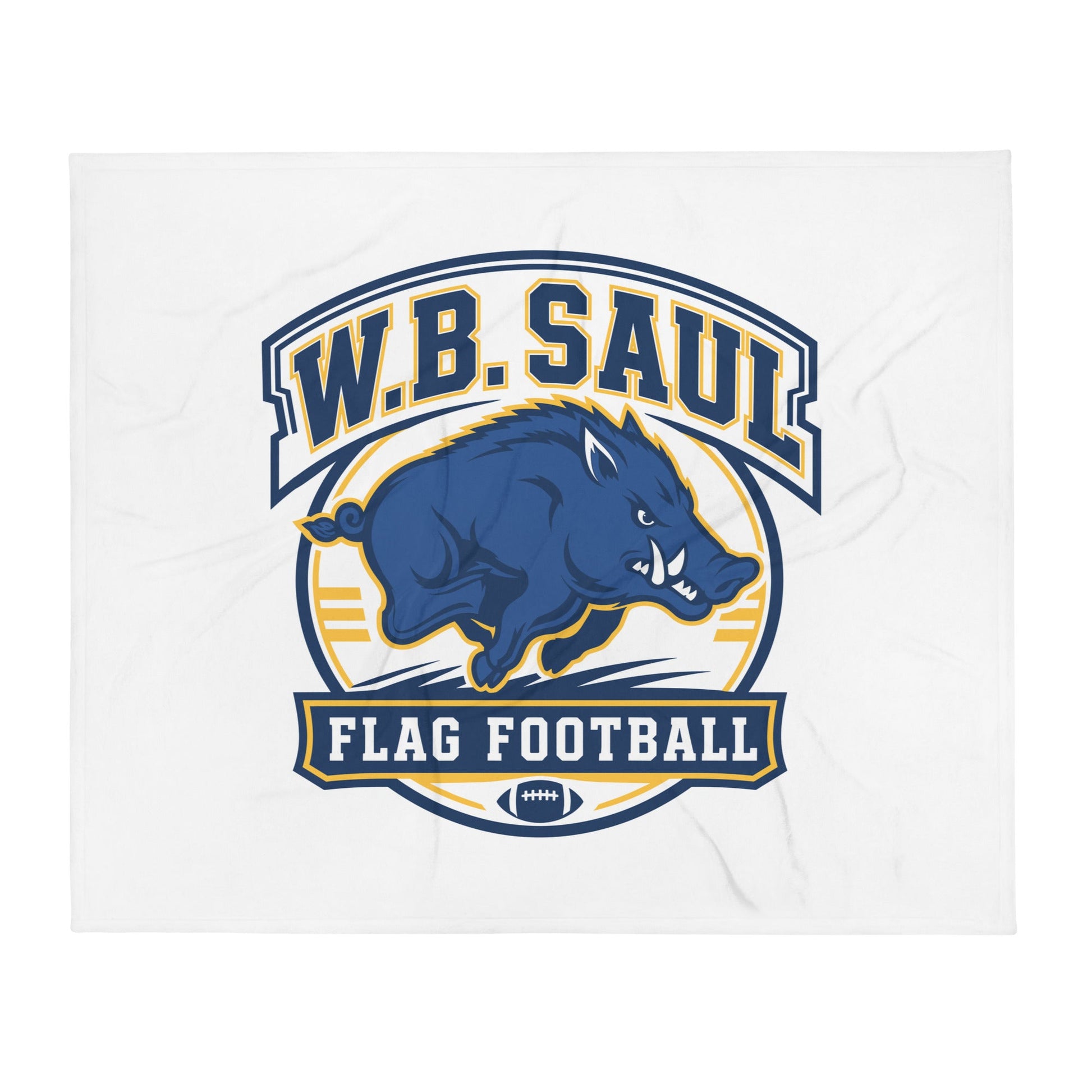 Throw Blanket | W.B.Saul Razorbacks | Emblem Logo