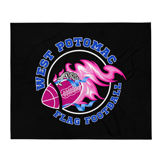 Throw Blanket | West Potomac Flag Football | Crest Logo