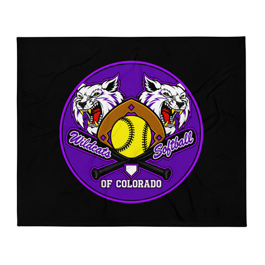 Throw Blanket | Wildcats Softball | Badge Logo