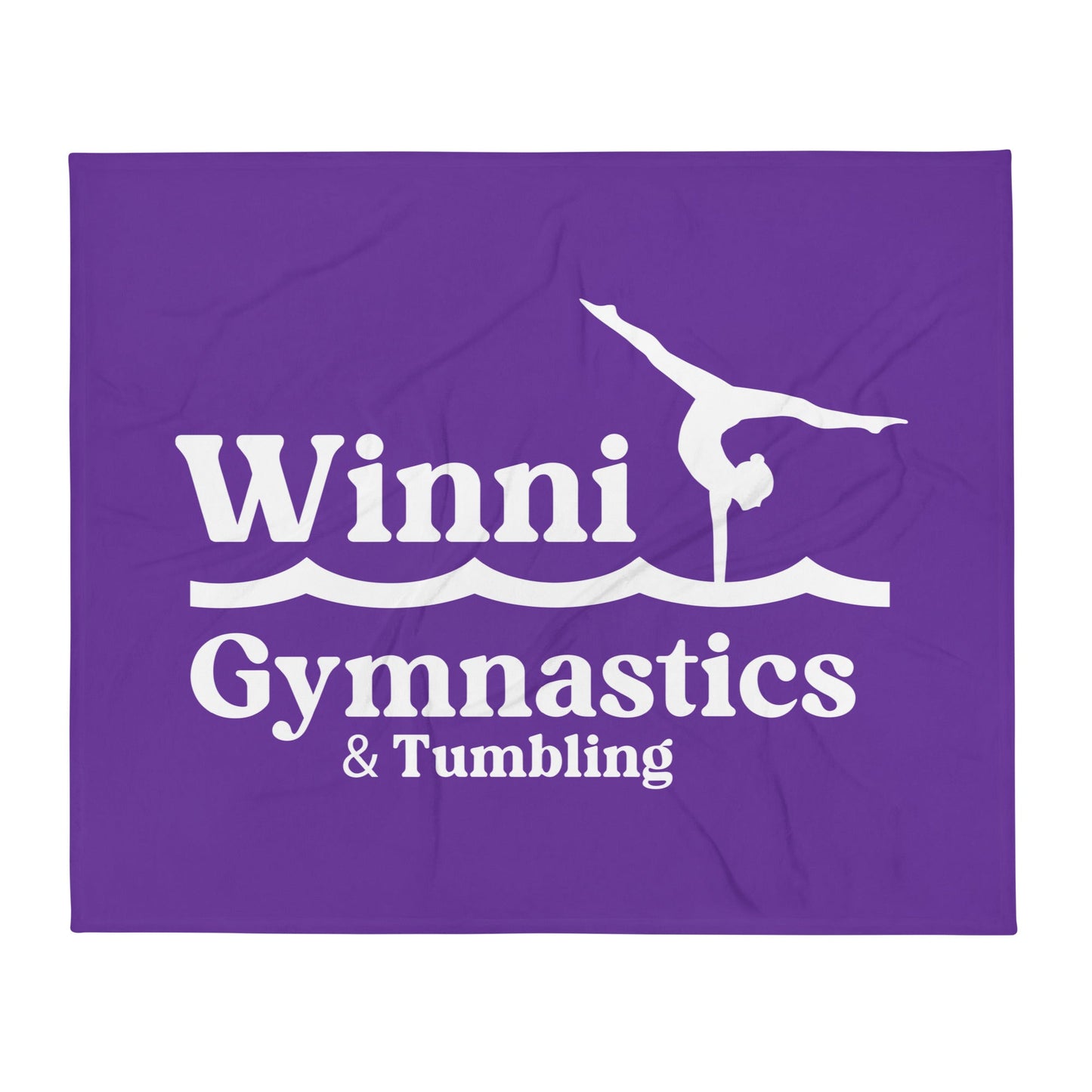 Throw Blanket | Winni Gymnastics | Tumbling Logo
