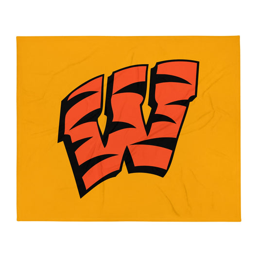 Throw Blanket | Woodlake Boys Basketball | W Crest Logo