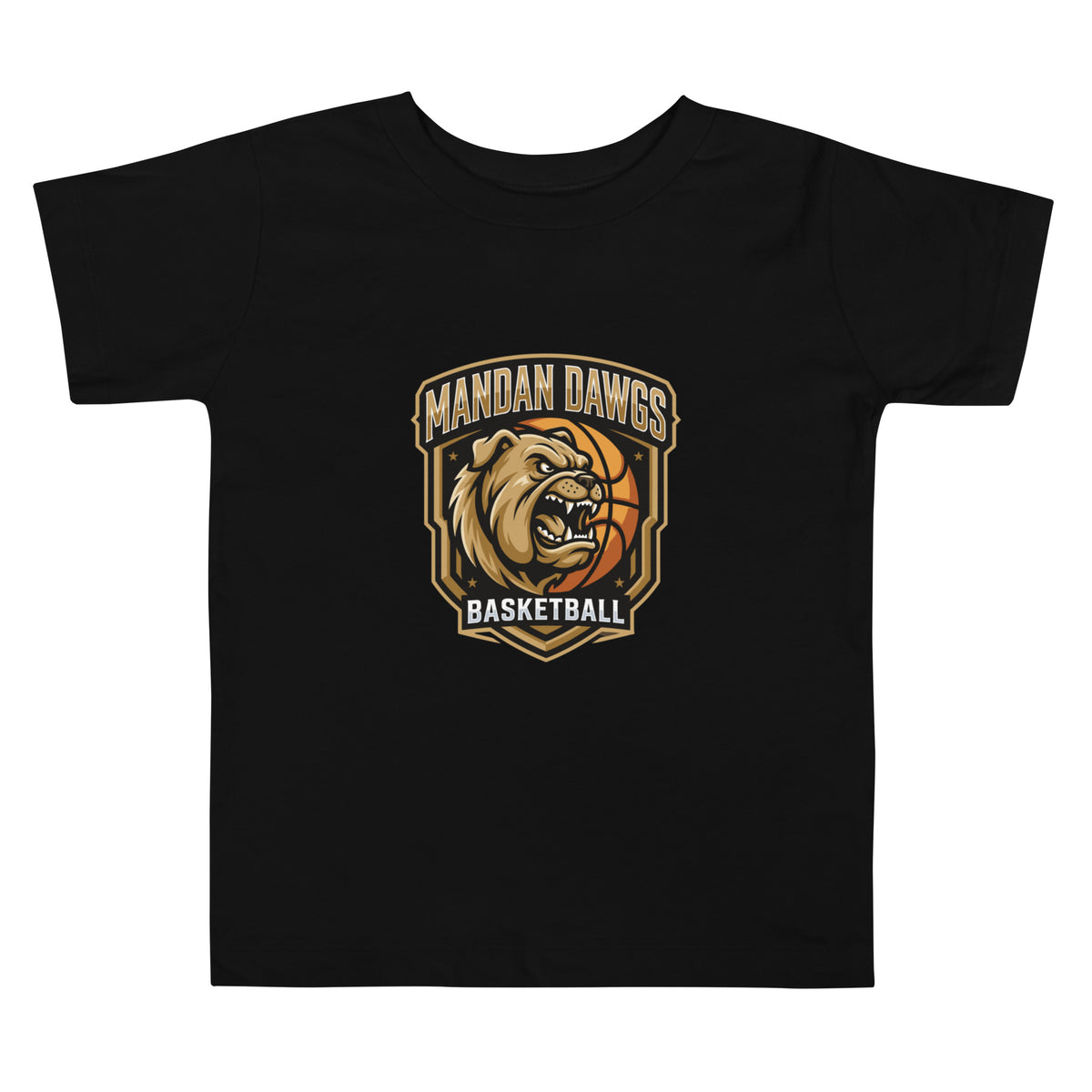 Performance | Toddler T-Shirt | Mandan Dawgs Basketball | Shield Logo