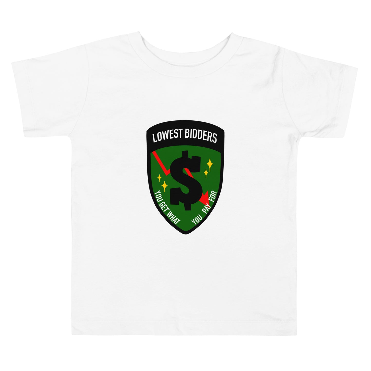 Performance | Toddler T-Shirt | The Lowest Bidders | Emblem Logo