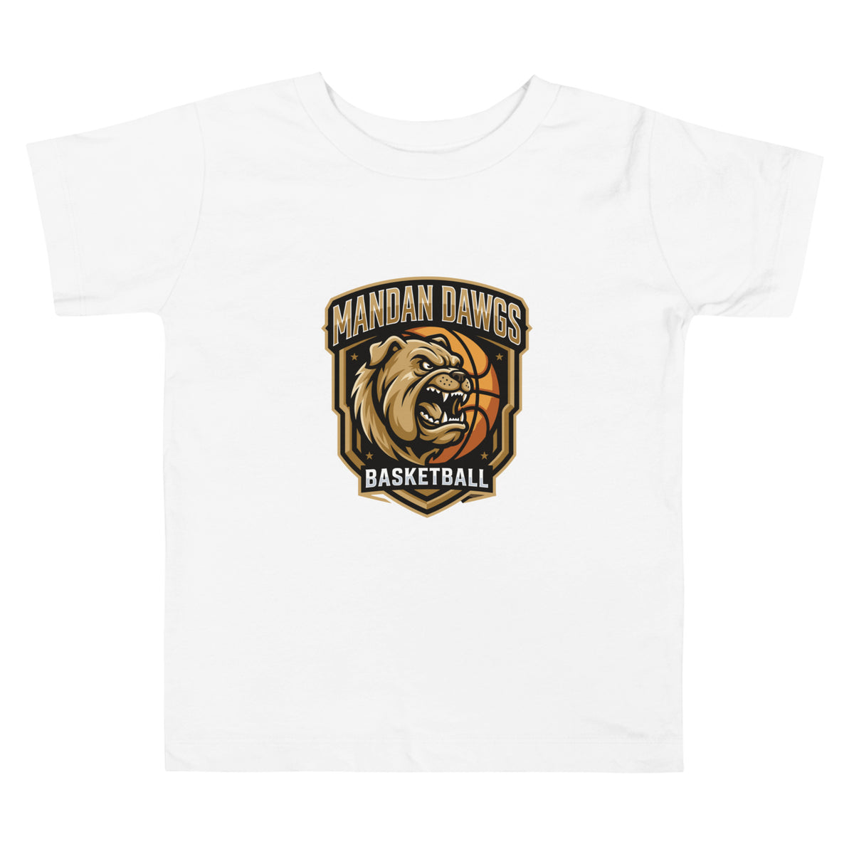 Performance | Toddler T-Shirt | Mandan Dawgs Basketball | Shield Logo