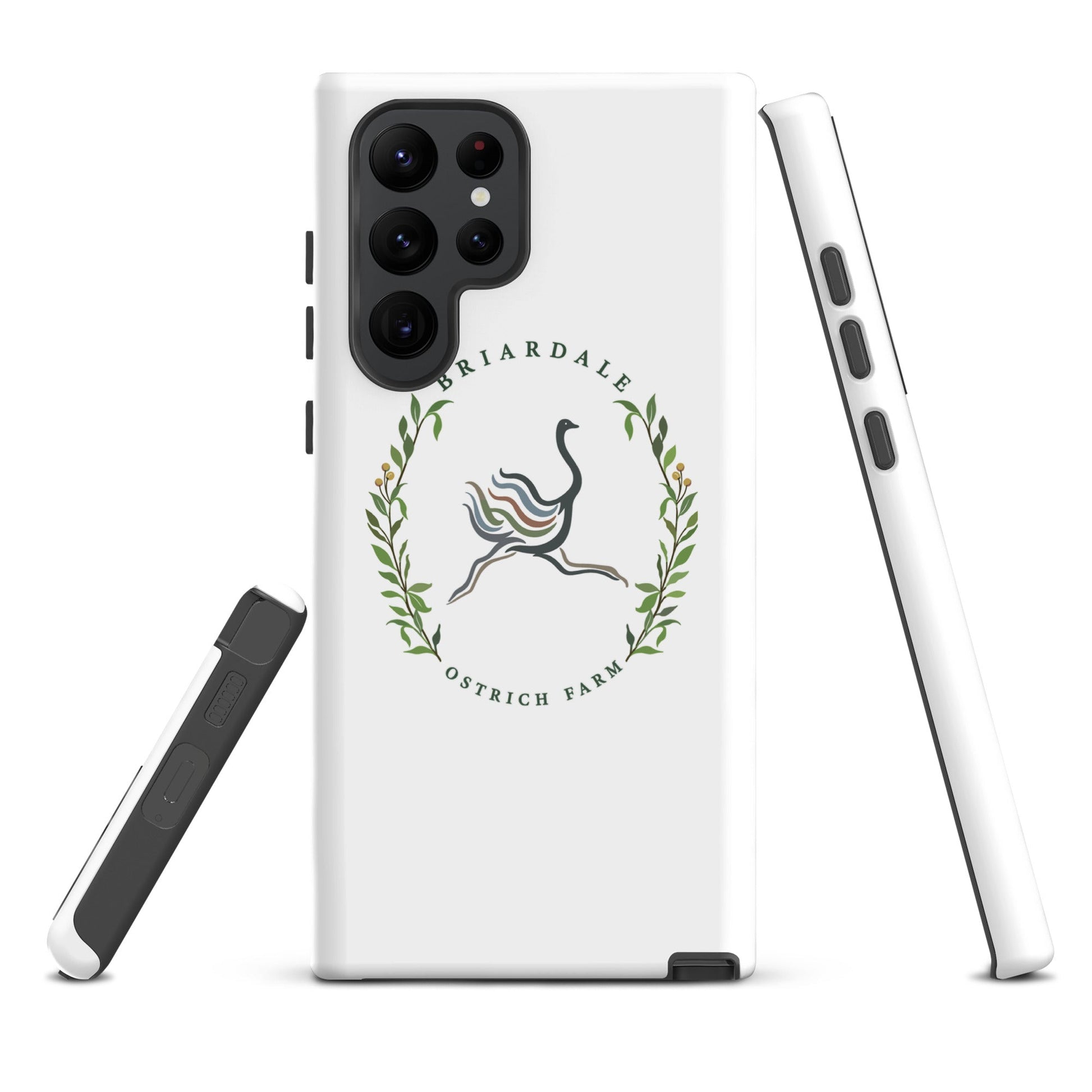 Tough Case for Samsung® | Briardale Ostrich Farm | Crest Logo