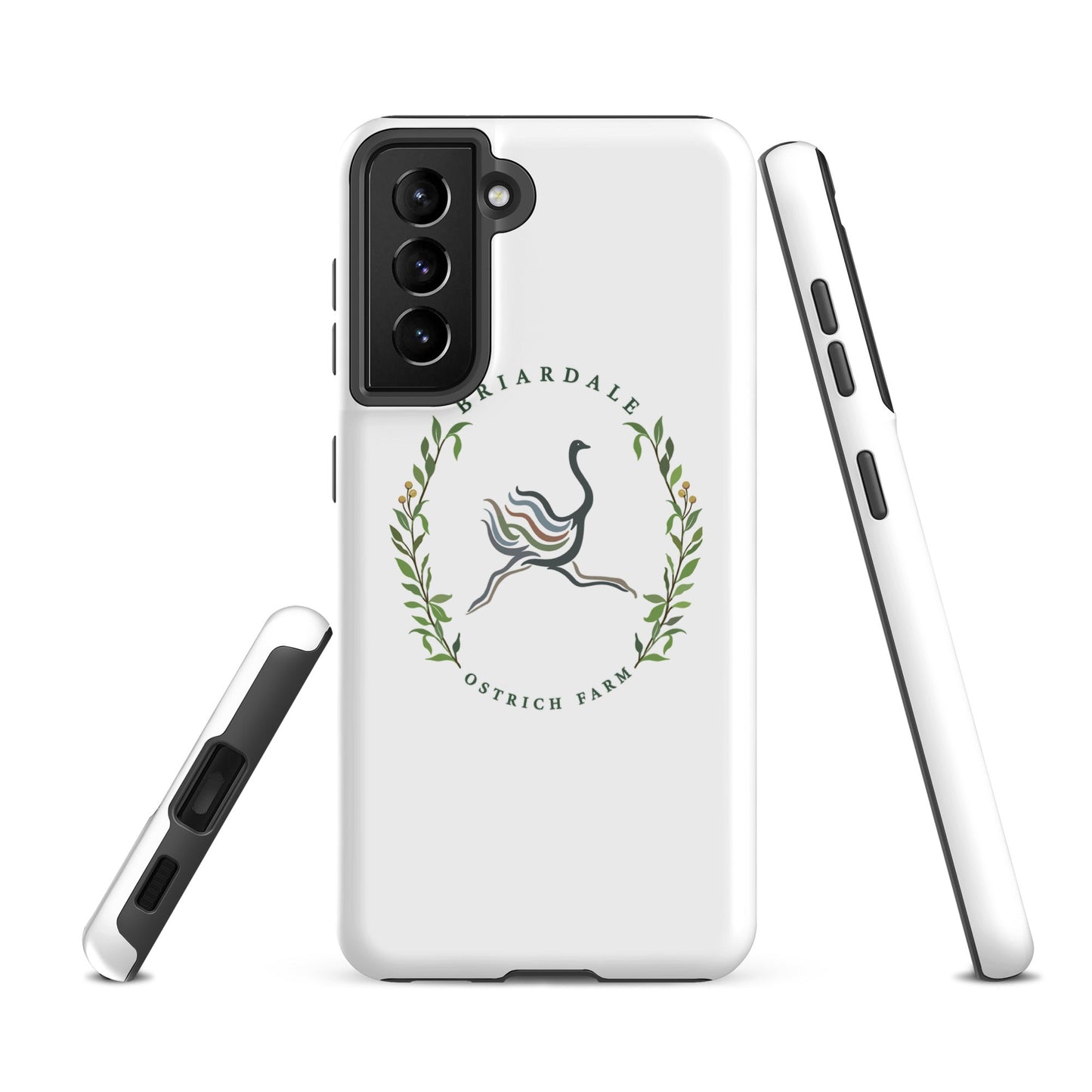 Tough Case for Samsung® | Briardale Ostrich Farm | Crest Logo