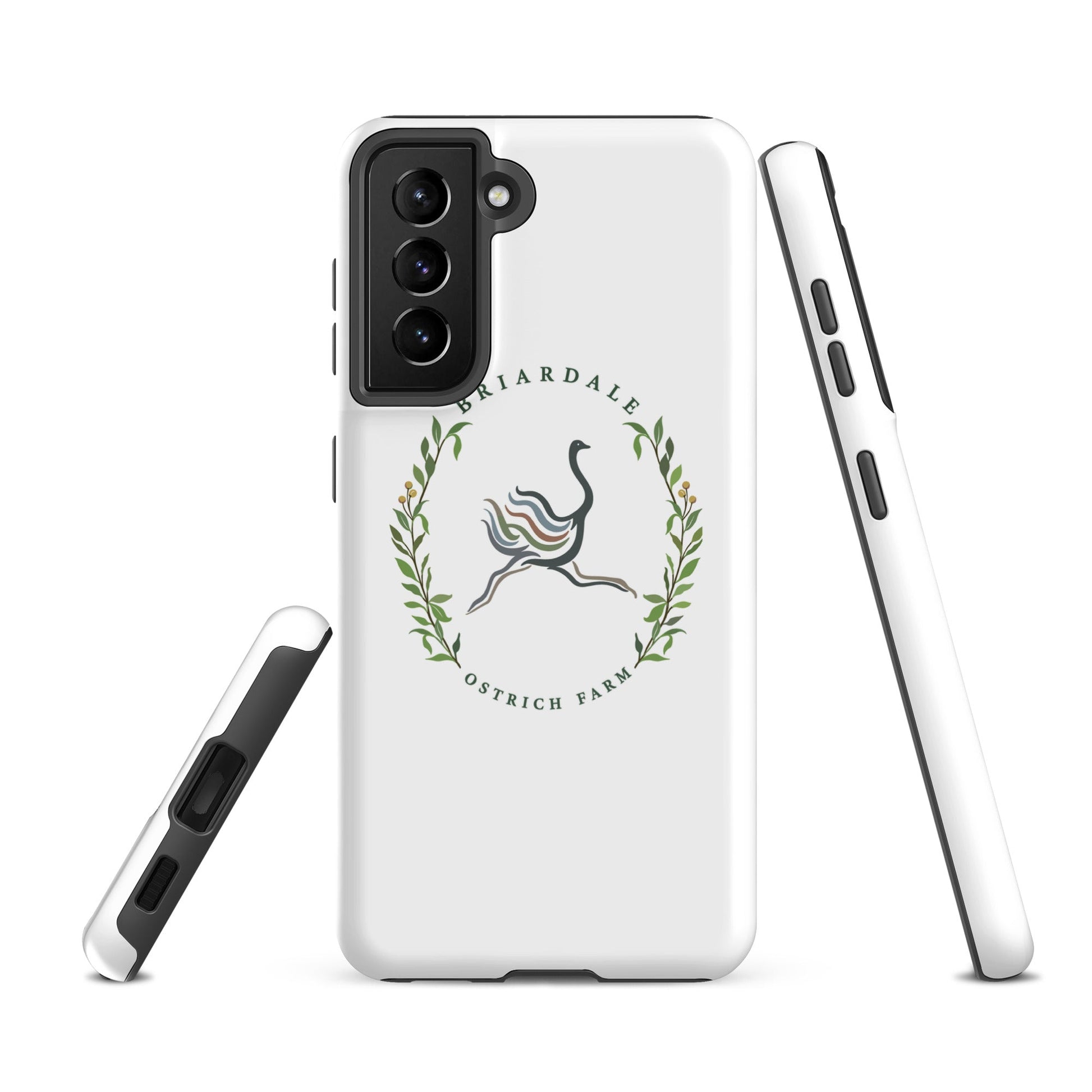 Tough Case for Samsung® | Briardale Ostrich Farm | Crest Logo