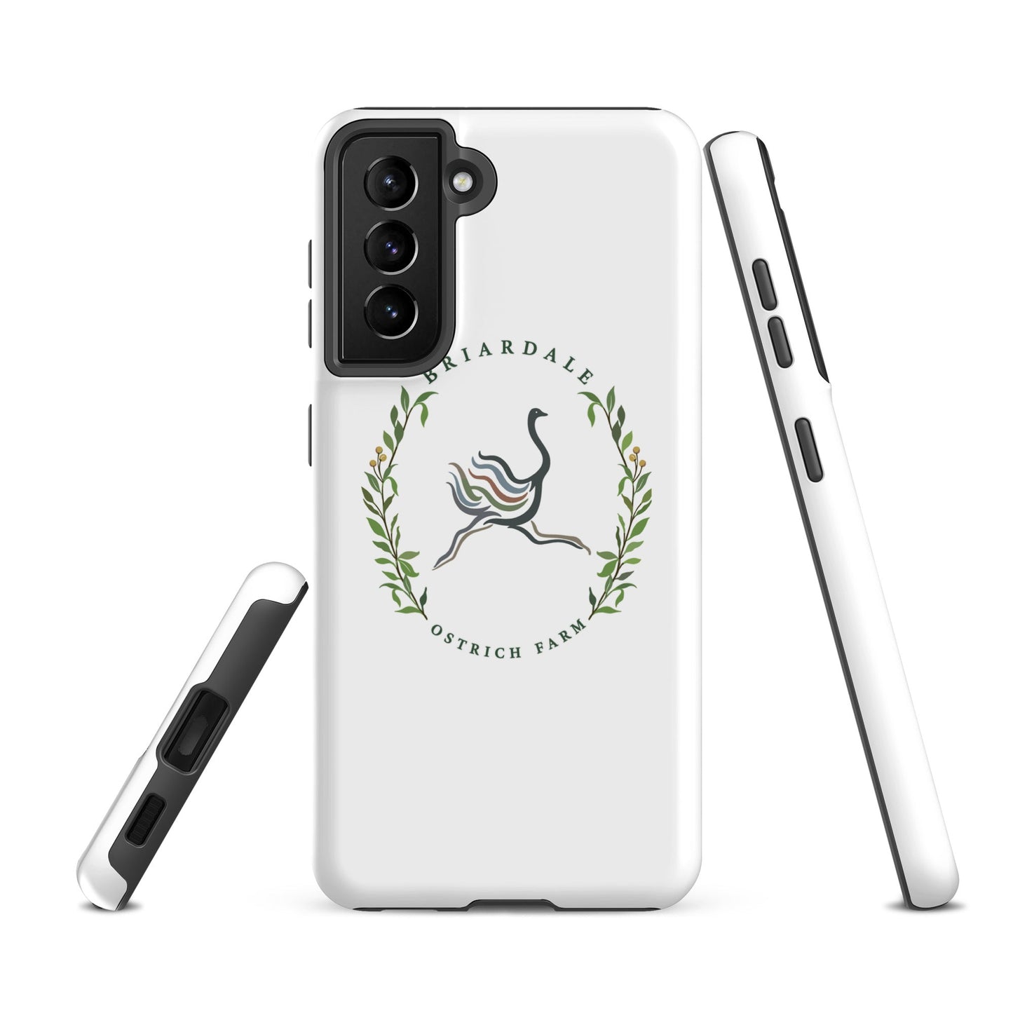 Tough Case for Samsung® | Briardale Ostrich Farm | Crest Logo