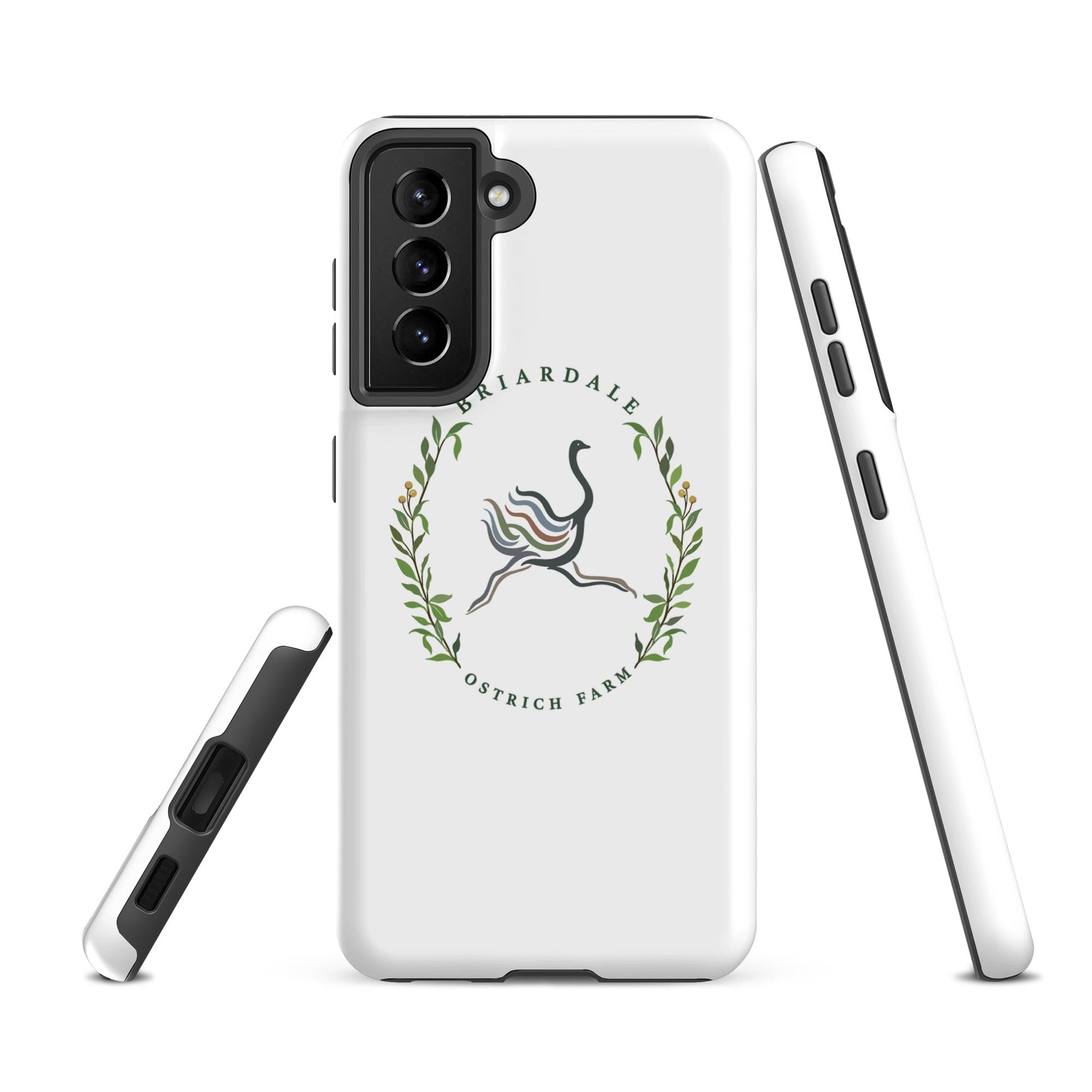 Tough Case for Samsung® | Briardale Ostrich Farm | Crest Logo