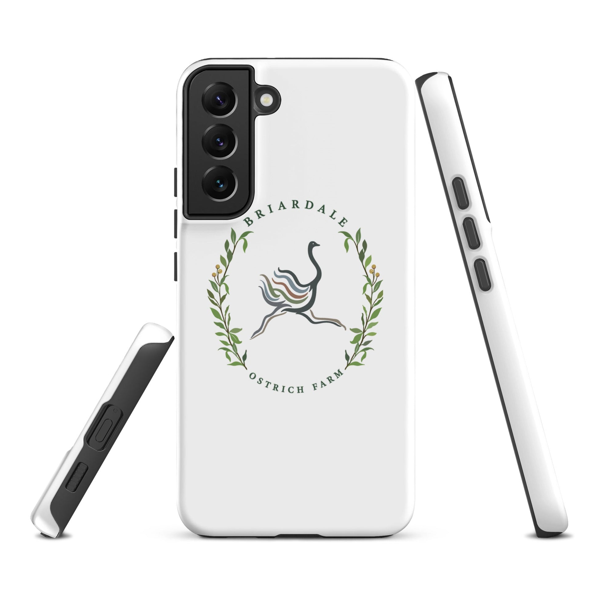 Tough Case for Samsung® | Briardale Ostrich Farm | Crest Logo