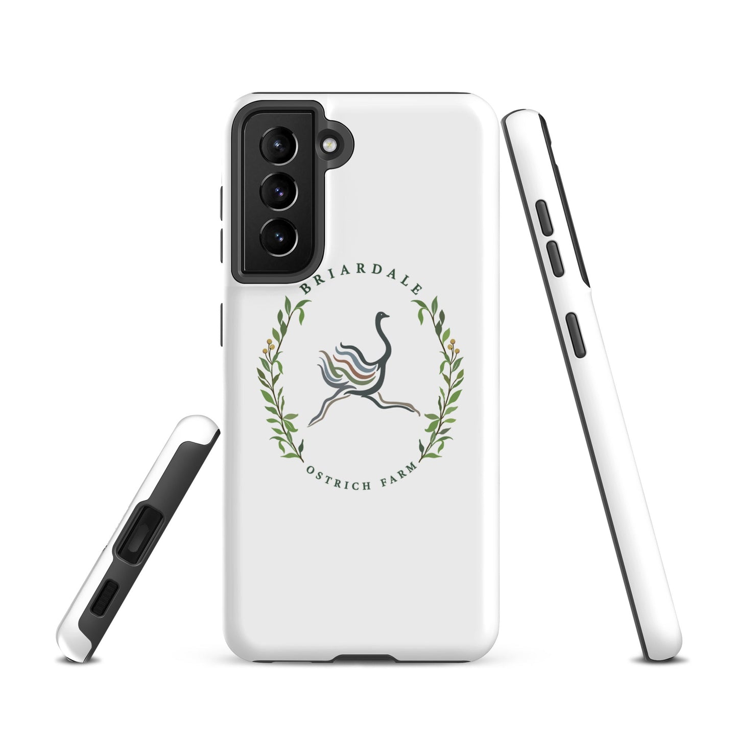 Tough Case for Samsung® | Briardale Ostrich Farm | Crest Logo