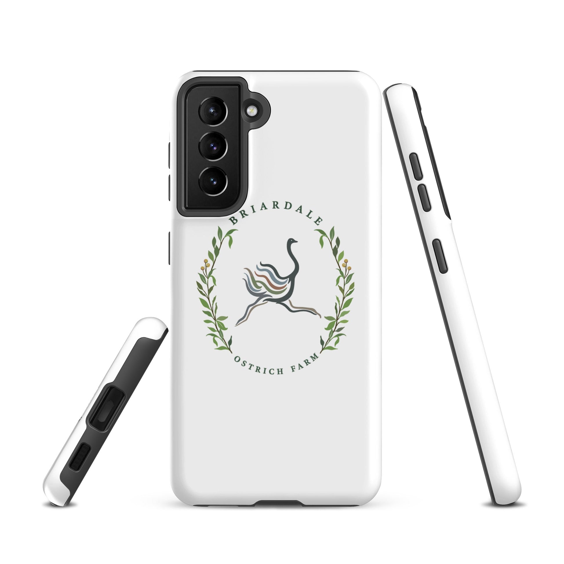 Tough Case for Samsung® | Briardale Ostrich Farm | Crest Logo