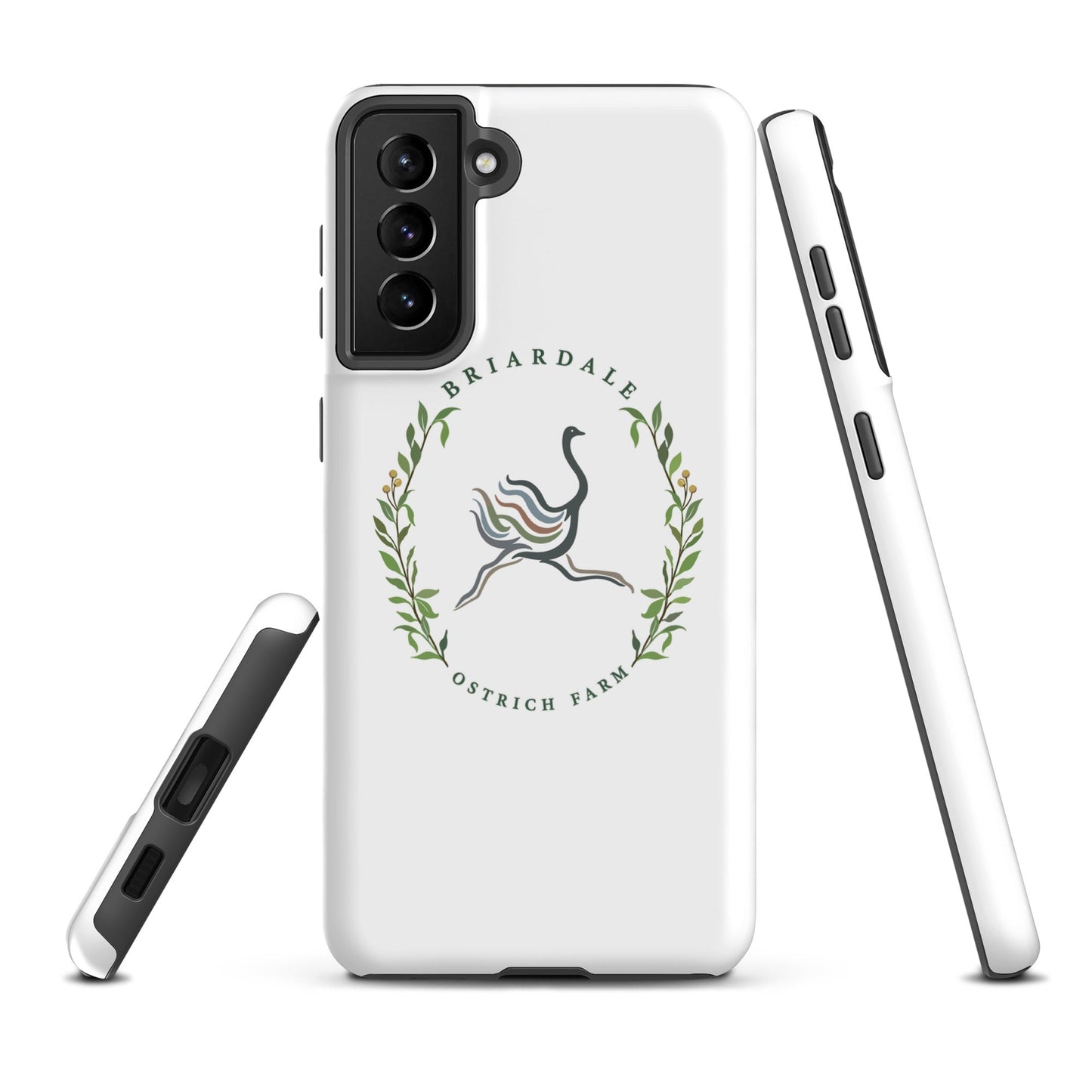 Tough Case for Samsung® | Briardale Ostrich Farm | Crest Logo