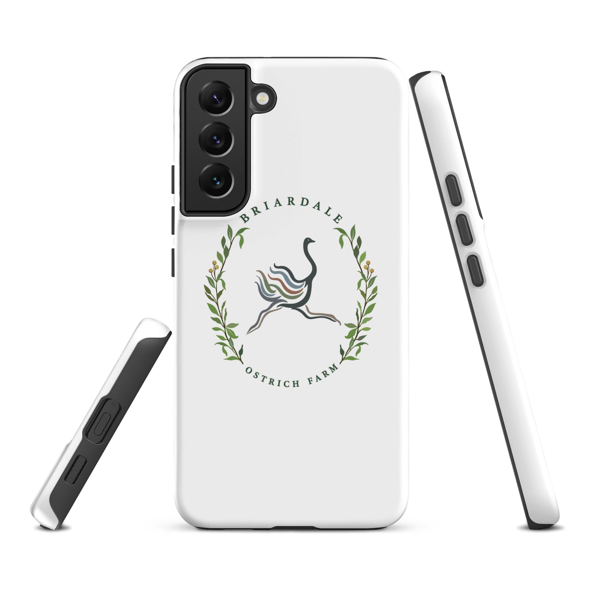 Tough Case for Samsung® | Briardale Ostrich Farm | Crest Logo