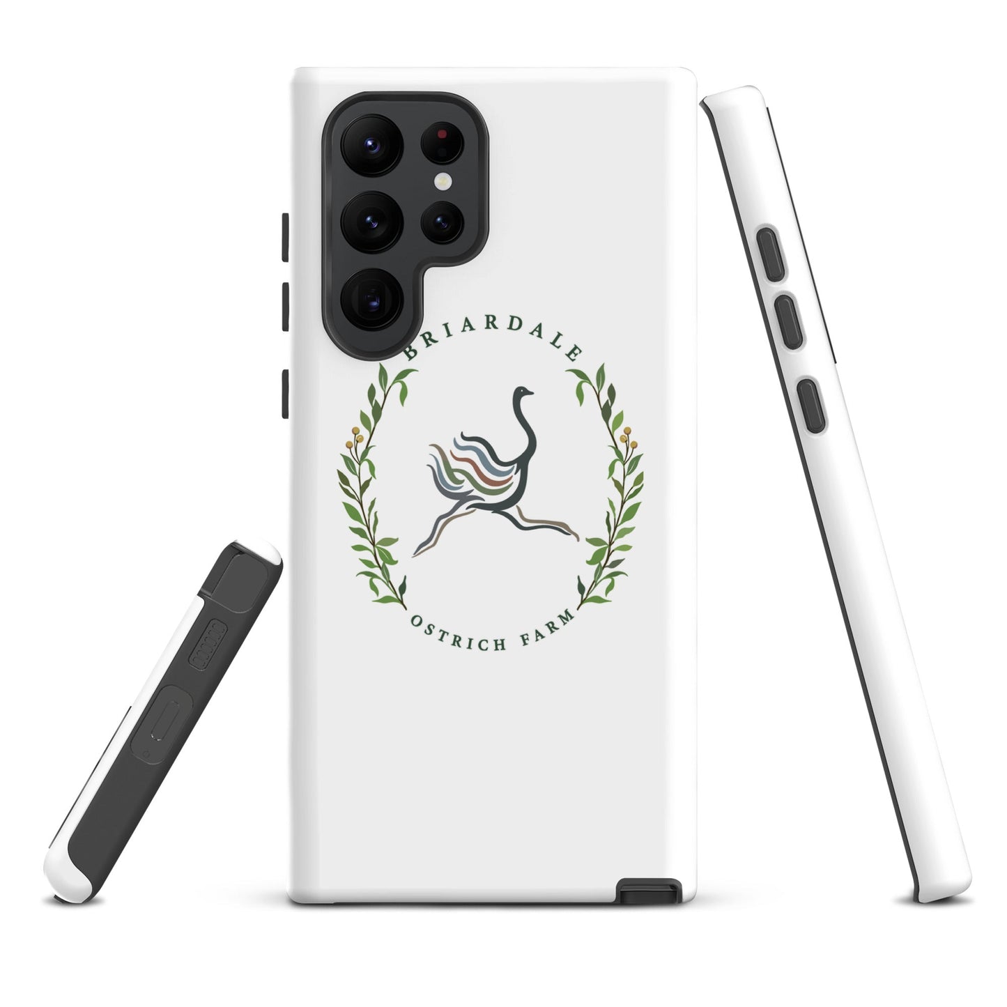 Tough Case for Samsung® | Briardale Ostrich Farm | Crest Logo