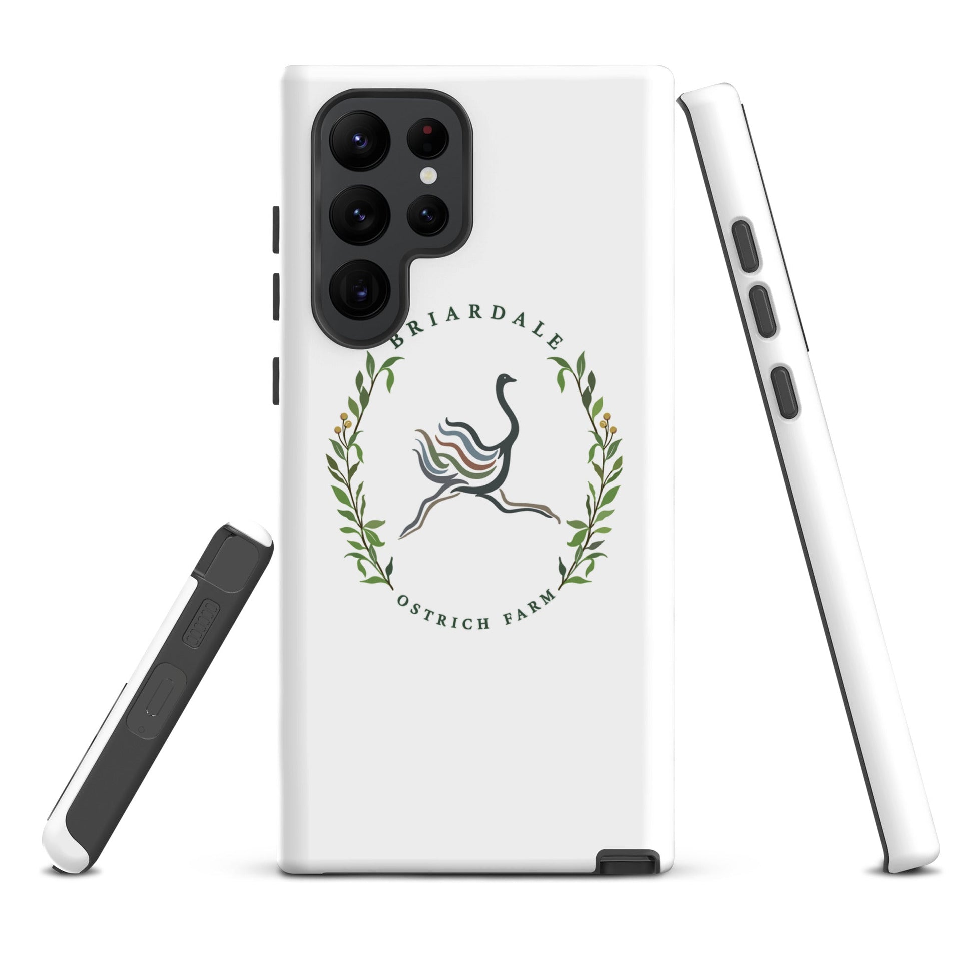 Tough Case for Samsung® | Briardale Ostrich Farm | Crest Logo