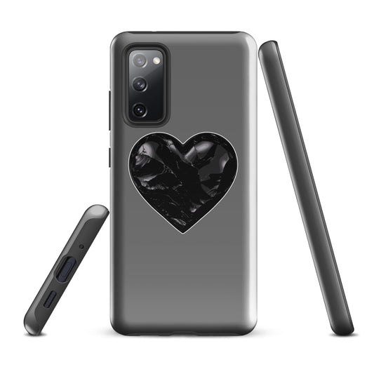 Tough Case for Samsung® | Obsidian Heartbeat | Heart Crest Logo