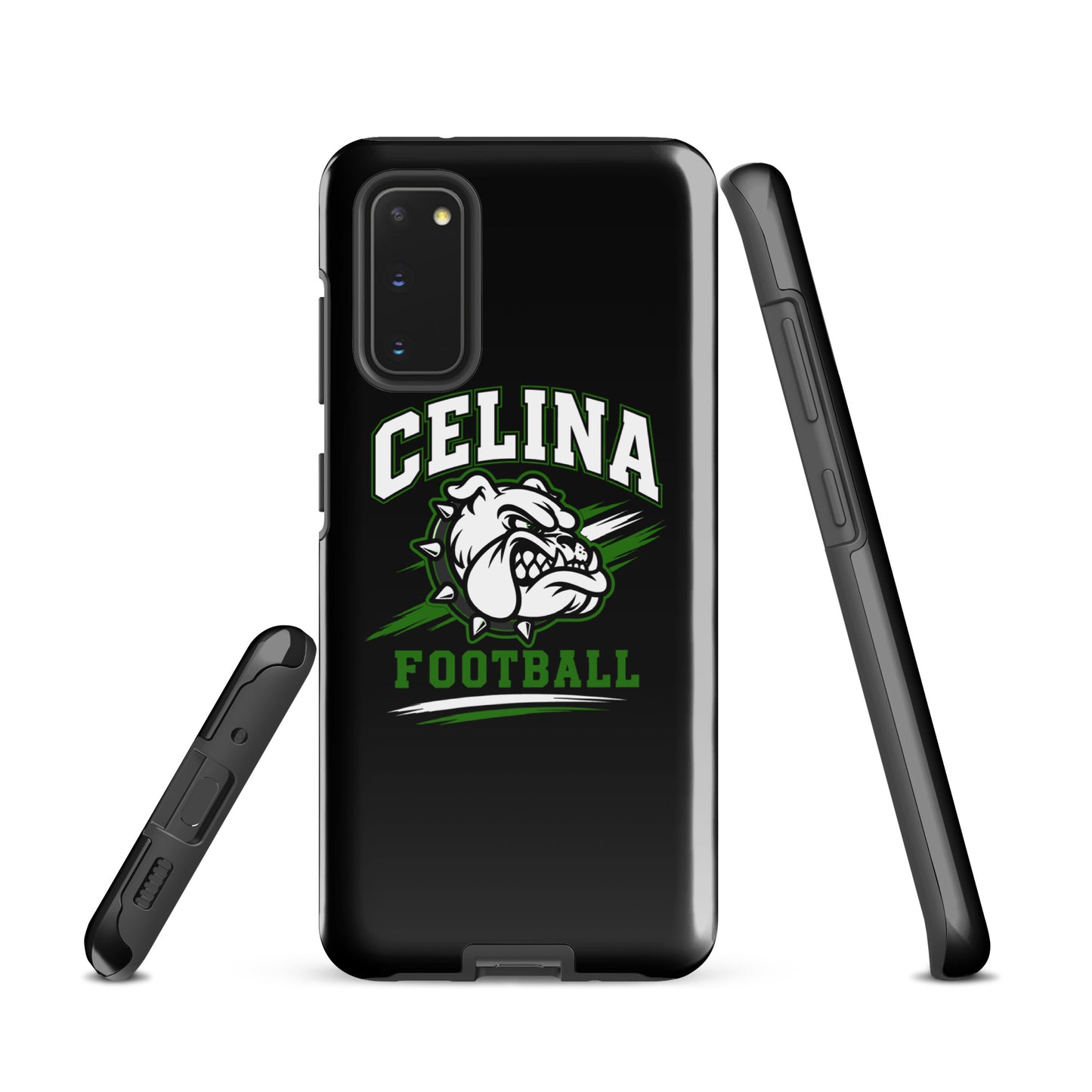 Tough Case for Samsung® | Celina Black Football | Emblem Logo