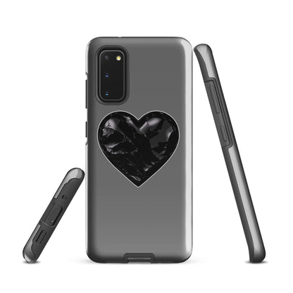 Tough Case for Samsung® | Obsidian Heartbeat | Heart Crest Logo
