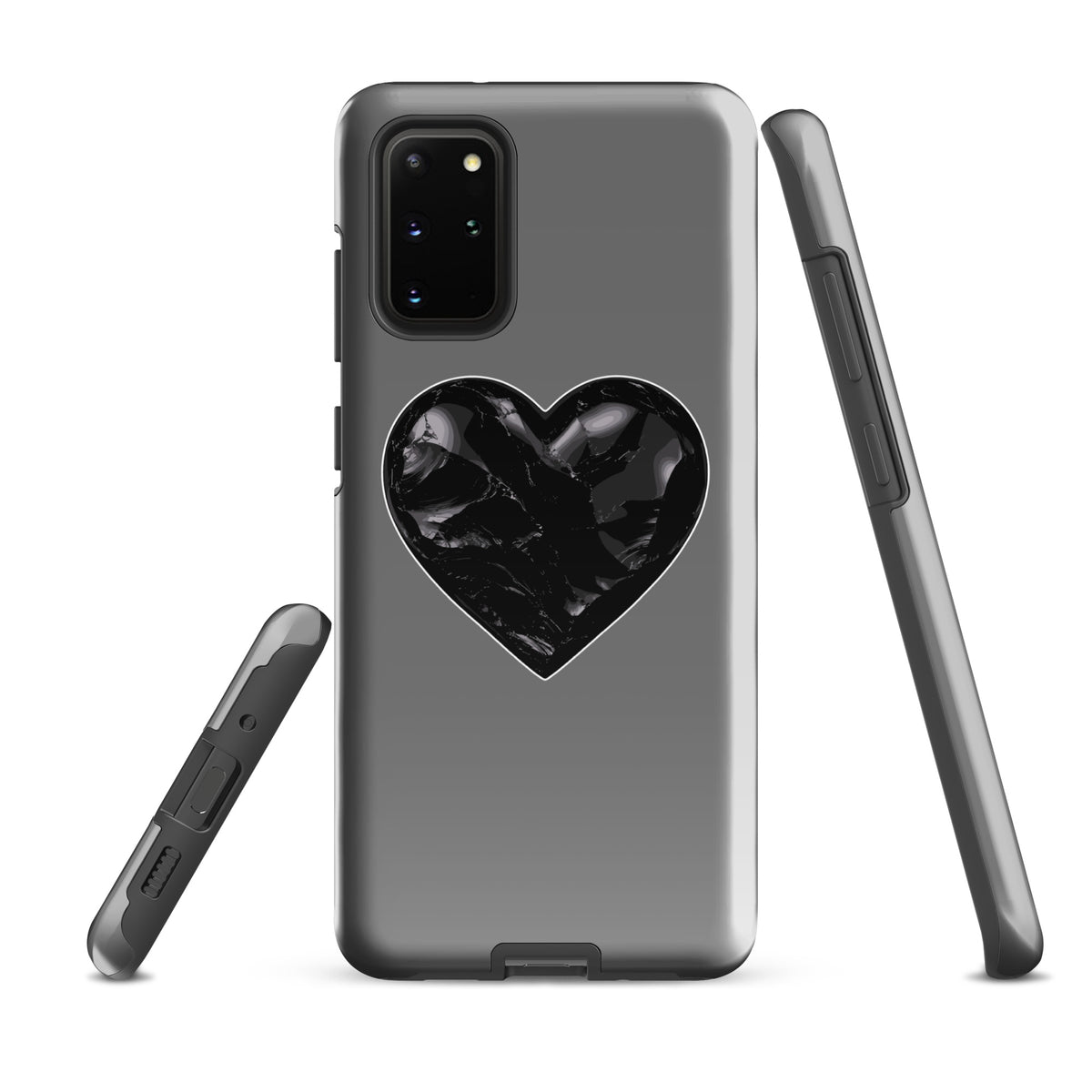 Tough Case for Samsung® | Obsidian Heartbeat | Heart Crest Logo