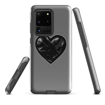 Tough Case for Samsung® | Obsidian Heartbeat | Heart Crest Logo
