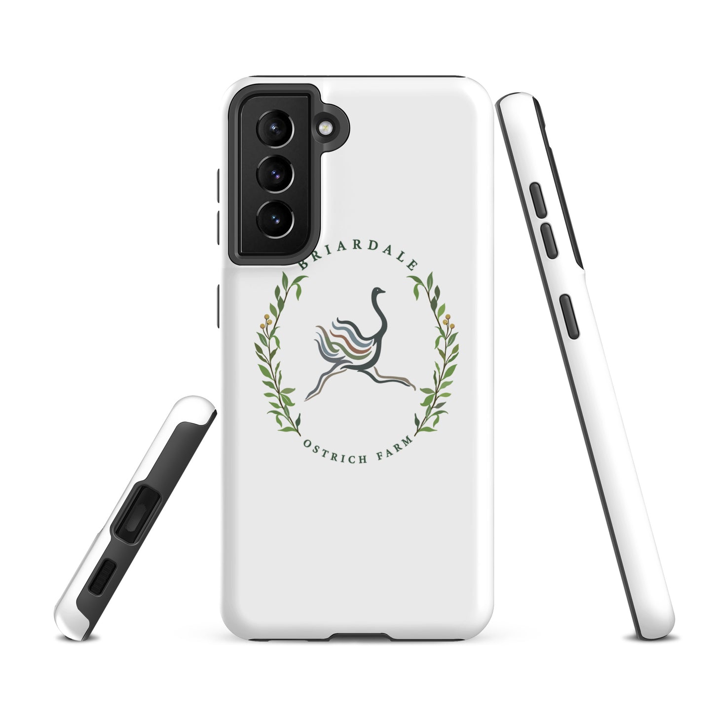 Tough Case for Samsung® | Briardale Ostrich Farm | Crest Logo