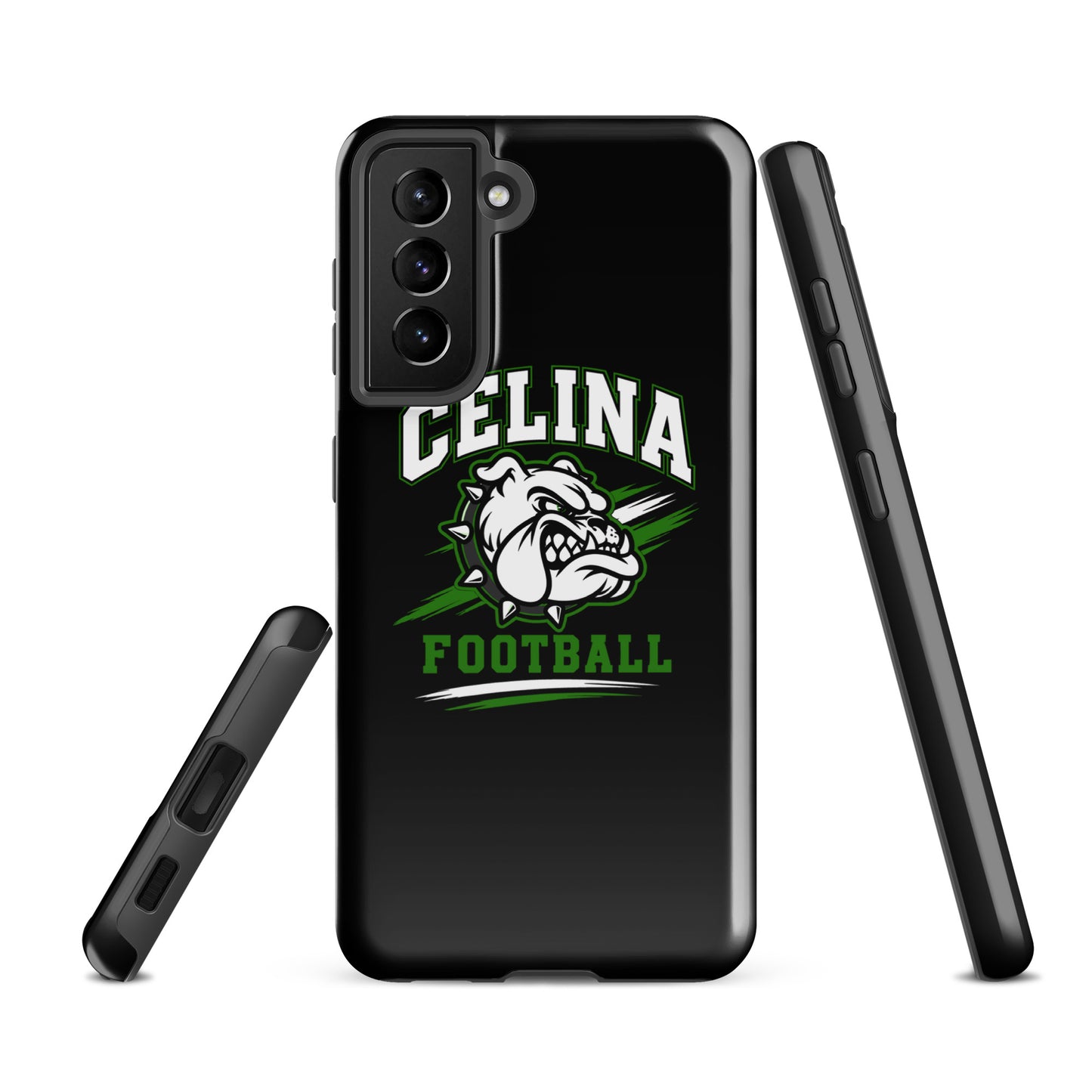 Tough Case for Samsung® | Celina Black Football | Emblem Logo