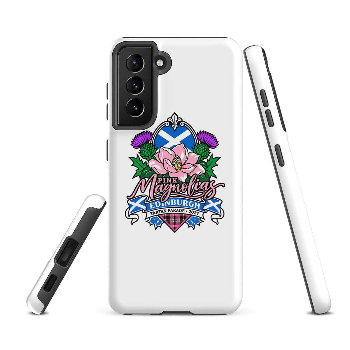 Tough Case for Samsung® | Pink Magnolias Dance | Valor Logo