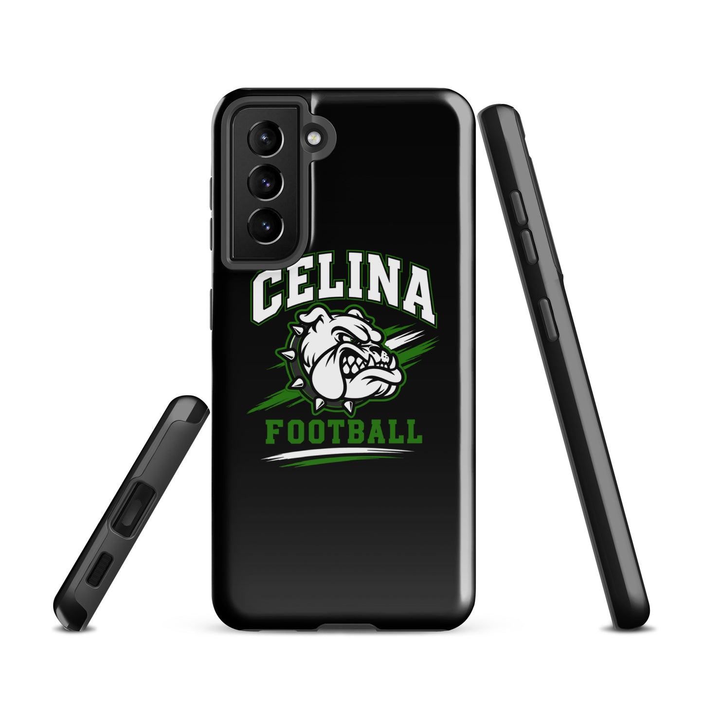 Tough Case for Samsung® | Celina Black Football | Emblem Logo