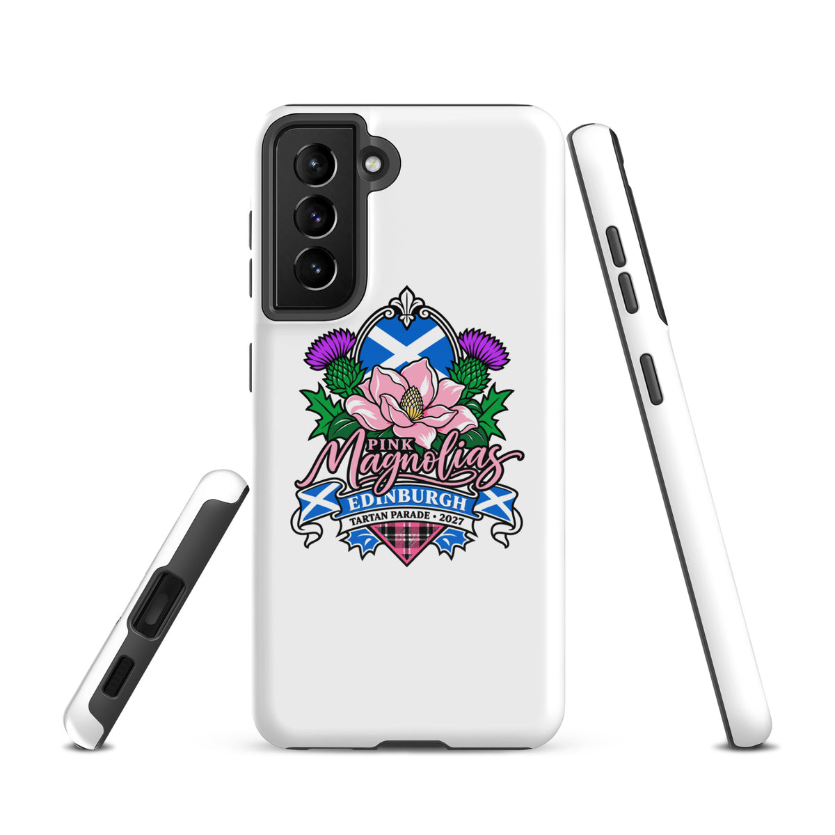 Tough Case for Samsung® | Pink Magnolias Dance | Valor Logo