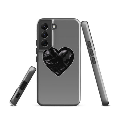Tough Case for Samsung® | Obsidian Heartbeat | Heart Crest Logo